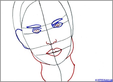 Схема рисования лица