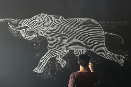 Рисунки мелом