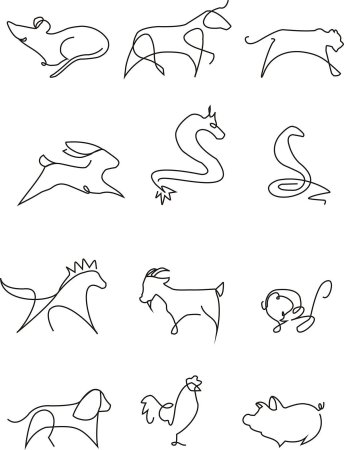 Геометрические морды животных