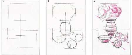 Этапы рисования натюрморта с натуры