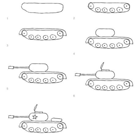 Танк рисунок 2 класс