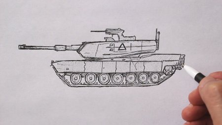Танк кв 2 рисунок поэтапно