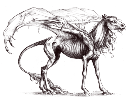 Мифические существа карандашом