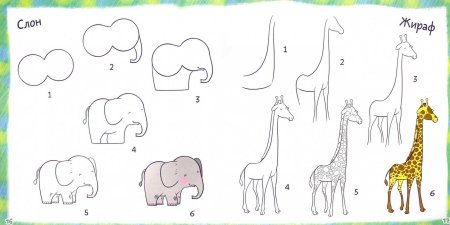 Схема рисования жирафа в подготовительной группе