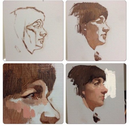 Последовательное рисование пейзажа