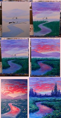 Этапы рисования портрета акварелью