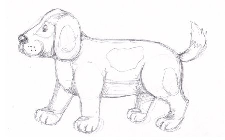 Собака рисунок карандашом
