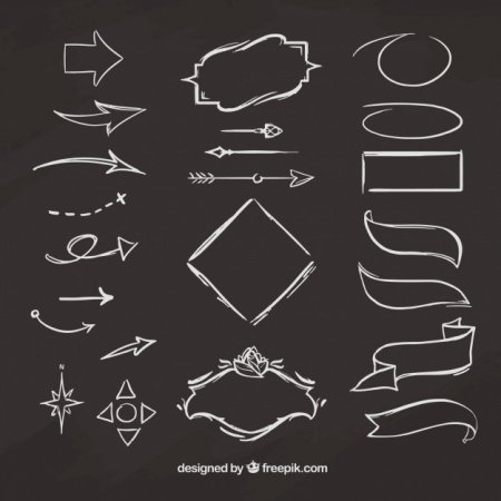 Человечки мелом на доске