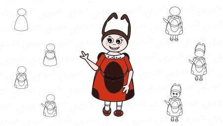Поэтапное рисование снеговика
