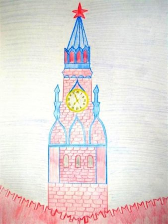 Собор Василия Блаженного в Москве нарисовать