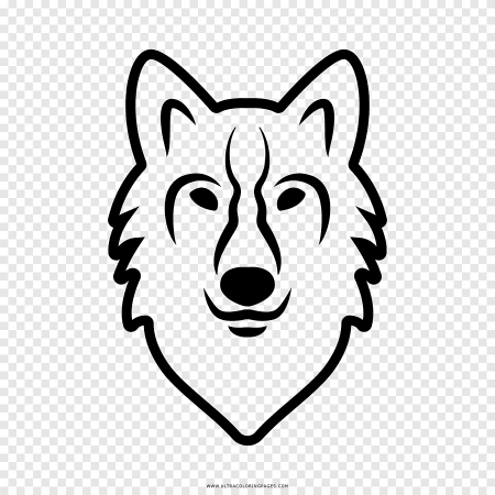 Лев контурный рисунок