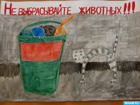 Плакат бездомные животные