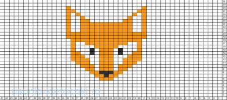 Рисование по клеткам корова
