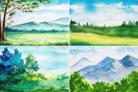 Простые пейзажи для рисования