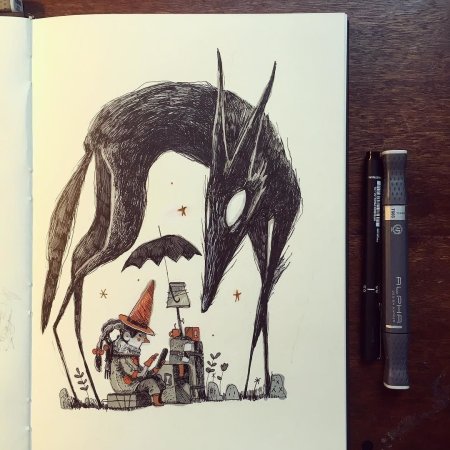 Лисички для скетчбука