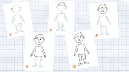 Поэтапное рисование человека для детей