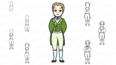 Поэтапное рисование мальчика