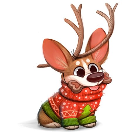 Раскраска для самых маленьких олень