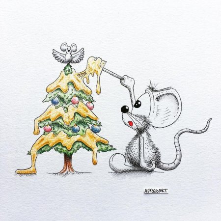 Олень в мультяшном стиле