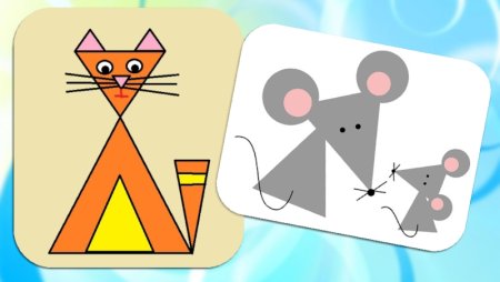 Животные из геометрических фигур