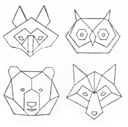 Животное из геометрических фигур