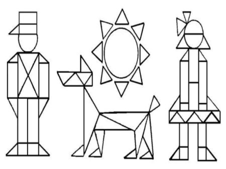 Животные геометрическими фигурами