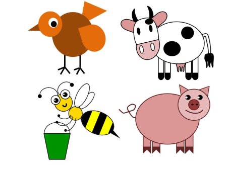 Животные из геометрических фигур