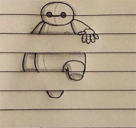 Легкие рисуночки на полях тетради