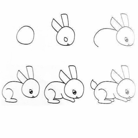 Поэтапное рисование для детей