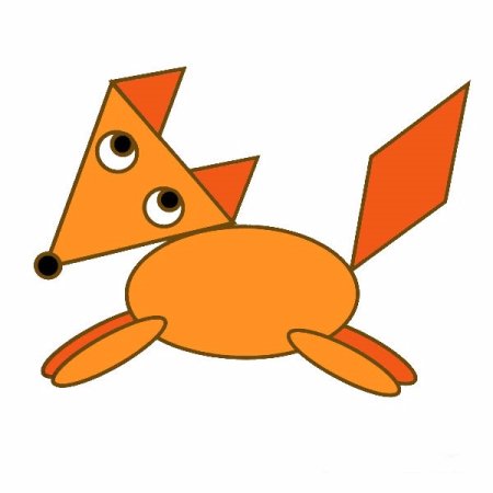 Животные из геометрических фигур