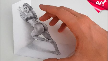 3д рисунки карандашом девушки