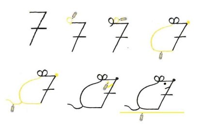 Очень простые рисунки из цифр