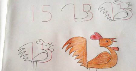 Рисование животных из цифр