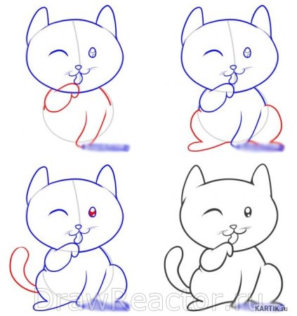 Рисование кошки для детей 5-6 лет