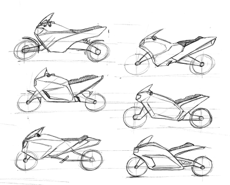 Рисунок мотоцикла карандашом для начинающих