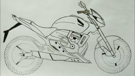 Мотоцикл для срисовки