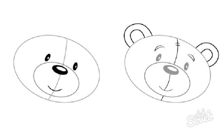 Мишка с сердечком рисунок для срисовки