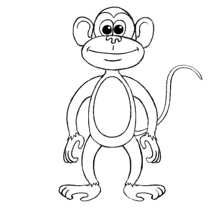 Рисунки несложные обезьяна
