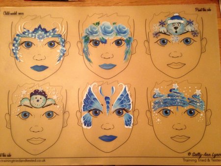 Лицо для аквагрима на бумаге