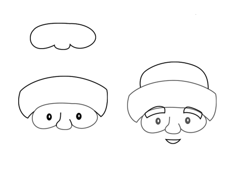 Пошаговое рисование снеговика для детей