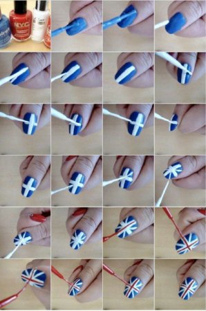 Простые узоры на ногтях