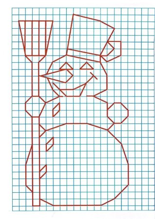 Объемные рисунки по клеткам