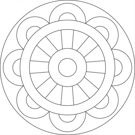Декоративное рисование узор в круге