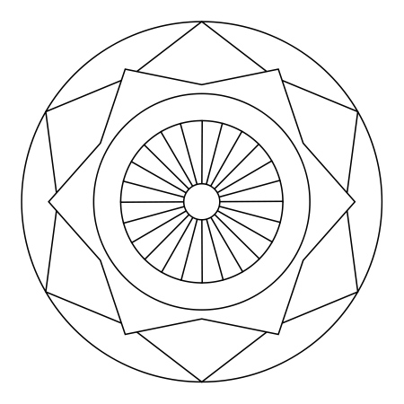 Орнамент в круге легкий