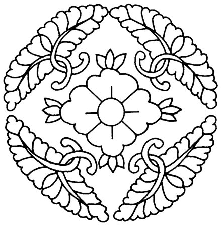 Растительный орнамент раскраска