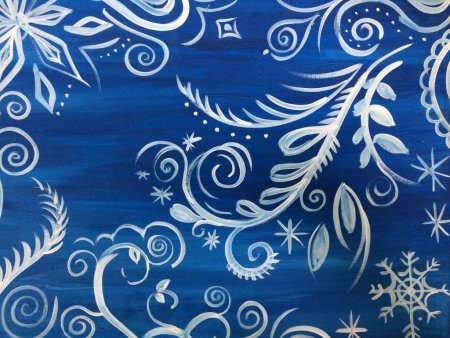 Рисунок морозные узоры на бумаге