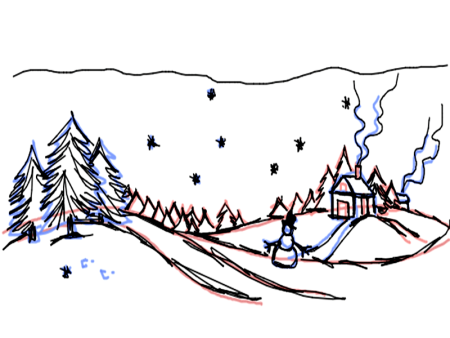 Трафарет "зимний узор"