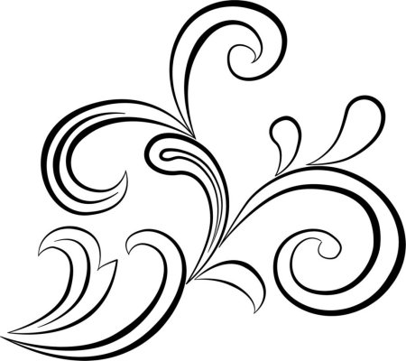 Трафареты узоров завитков