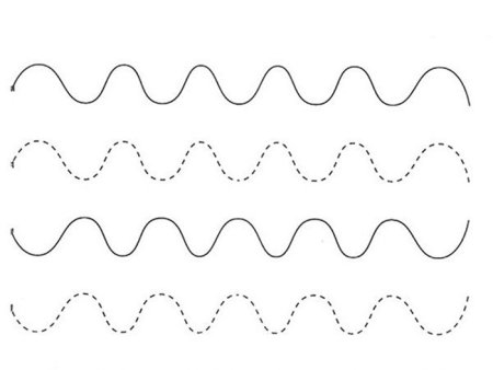 Волнистые линии для дошкольников