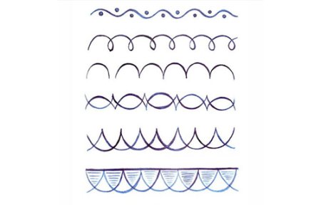 Элементы Гжели бордюры